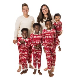 Burt's Bees Baby Unisex Baby 2-Piece Family Jammies Matching Holiday Organic Cotton Pajamas, Hot Cocoa Fair Isle 2024, 24 Months