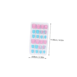 FRCOLOR 96pcs Boy Girl Press Nails of Cute Full Cover False Fingernails Stickers for Girls for Birthday Parties Nail Art and Holiday Celebrations