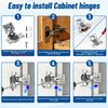 10Pack (5 Pairs) 1/2 inch Overlay Soft Close Door Hinges,TopDirect