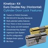 UAP Kinetica+ K4 3* Kitemarked Horizontal Euro Double Key Cylinder