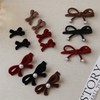 DIY Hairpin & Hair Accessory Making Materials cd48 Two Pearls Butterfly Knot Red 200ea