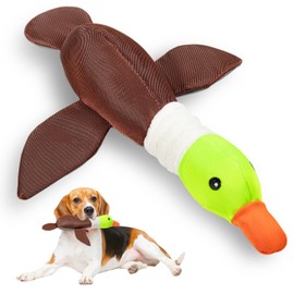 Dog Plush Toy for Aggressive Chewer, Upgrade 10 Times Durablity Dogs Squeaky Toy, Though Large Stuffed Animal Dog Toys, Big Dogs Toys for Small, Medium, Large Breed(Duck)