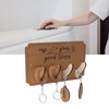 Key Holder Rack 4 Hook Cute Pendant Poplar Wooden Key