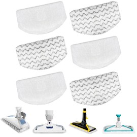 6 Pack 1940 1806 2685A Steam Mop Pads For Bissell Powerfresh Steam Mop Deluxe Pet Lift-Off Plus Slim Scrubbing Steam Mop Replacement Pad. 1940A 2814 1544A 2075A Power Fresh Steamer Pad Refill Washable