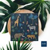 Paw Lunch Napkin Pack of 20, Exotic Animals, 33 x