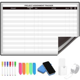 Lincia Large Magnetic Project Planning Management Vision Board 24" x 36" Reusable Office Whiteboard Make Ready Board Property Management Wall Project Planner for Managers Entrepreneurs