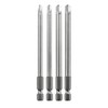 kwb 4-Piece Torque Bit Set 4-10, 100mm Extra Long, Magnetic