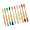 ORFOFE 10Pcs Bamboo Toothbrushes for Soft Bristles for Gentle Oral