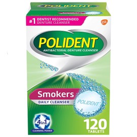 Polident Smokers Denture Cleanser Tablets - 120 Count (Pack of 1)