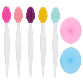 Silicona Labial Exfoliante, 5 Nariz y Labios, 2 Almohadillas Faciales, Limpiador de Poros Faciales
