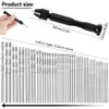 57 Pcs Pin Vise Precision Pin Vise Hand Drill with