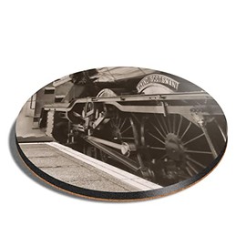 1 x Round Coaster - The Flying Scotsman Steam Train Cork Backed MDF Glossy Tea Coffee Accessory #52254