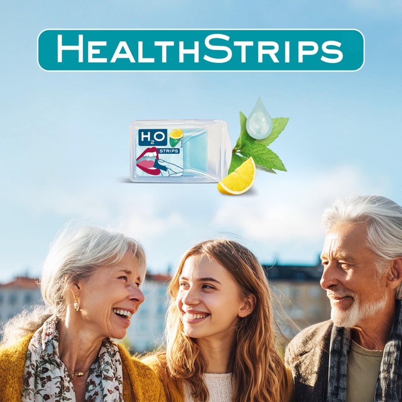 Lemon Pharma Anti-Dry Mouth Pull Strips with Vitamin B2, Biotin