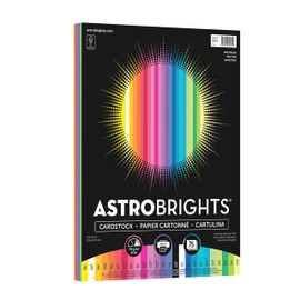 Astrobrights Colored Cardstock, 8.5” x 11”, 65 lb / 176 gsm, "Spectrum" 25-Color Assortment, 75 Sheets (80944-01)