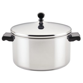 Farberware Classic Stainless Steel 6-Quart Stockpot with Lid, Stainless Steel Pot with Lid, Silver