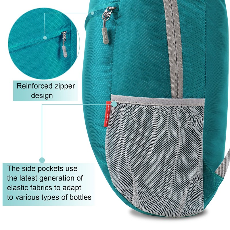 ZOMAKE Foldable Backpack Lightweight Rucksack 20L,Ultra Packable Small Backpacks Water