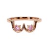 Birthstone CZ Breast Mother's Day Unique Band Rings for Women