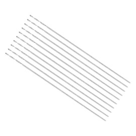 CoCud Micro Drill Bits, 0.25mm Drill Diameter 20mm Total Length, 6542 High Speed Steel Fully Ground Twist Drill Bit - (Applications: for Copper Metal Wood), 10-Pieces