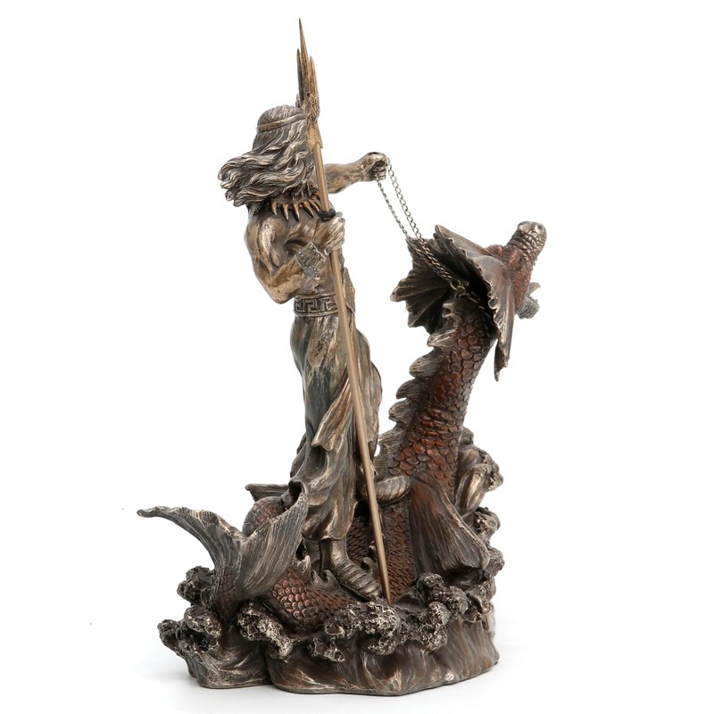 Veronese Design 9 1/4 Inch Poseidon with Trident Standing On