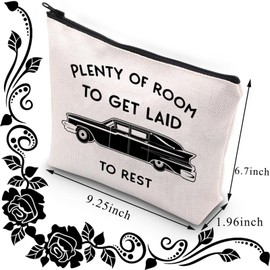 Funeral Director Gift Mortician Makeup Bag Last Responder Gift Plenty of Room to Get Laid to Rest Hearse Zipper Pouch (Plenty of RoomCA)