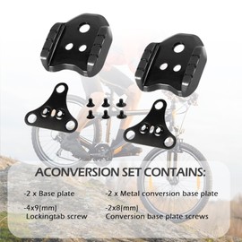 Pack of 2 Spd Shoes Adapter Cleats Bicycle Shoe Converter Bicycle Cleats Bicycle Shoe Cleat Cover Shoe Cleats Pedals Spd Cleat Adapter Bicycle Pedal Adapter for Road Bike Pedals, Bicycles Cleats