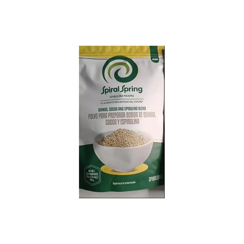Alga Spirulina Maxima Quinoa Cacao 2 Bolsas De 200grs Cu