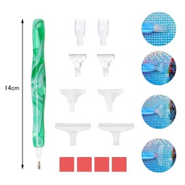 BTtime Diamond Painting Pen Set of 2 Resin Diamond Painting Tools Diamond Painting Tools Multifunctional DIY Embroidery Diamond Drill Pen Accessory Tool
