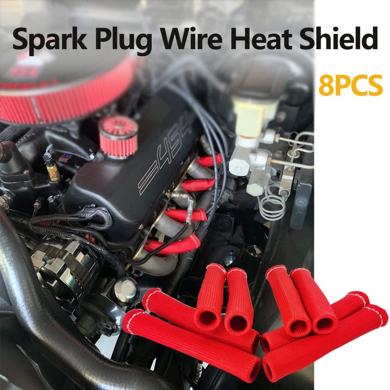 8 PCS Spark Plug Wire Boots Protector 2500° Spark Plug