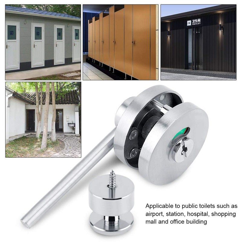 Public Bathroom Door Lock Bolt Zinc Alloy Vacant Engaged Privacy