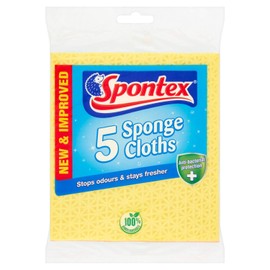 Spontex Sponge Cloths - 4 packs of 5 (Total 20 Cloths)
