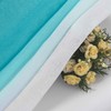 DWCN Teal Ombre Sheer Curtains - Faux Linen Gradient Semi