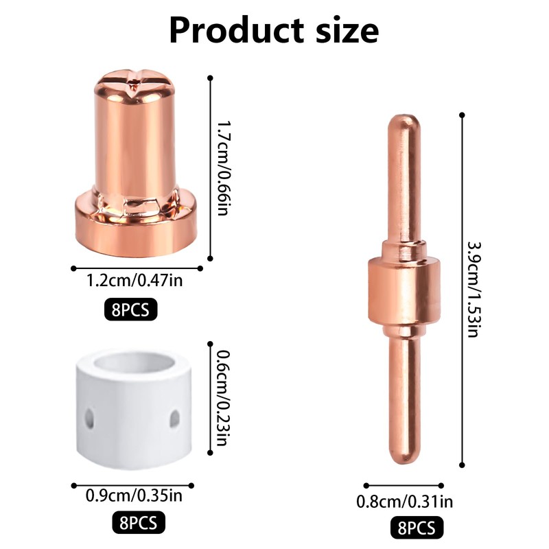 Pack of 32 Plasma Cutter Nozzle, Plasma Cutting Consumables Ceramic