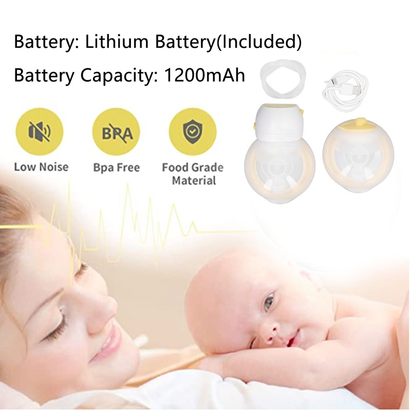 Double Breast Pump Wearable Strong Suction 9 Gears 180ml Capacity