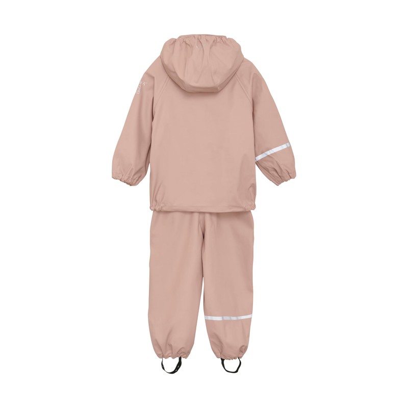 Celavi Girls' Basic PU Rainwear Set, Misty Rose