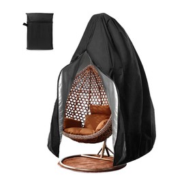 Erato Patio Hanging Egg Chair Cover, Upgraded Waterproof UV Protection Windproof Dustproof 420D Oxford Cloth, for Most Outdoor Swing Egg Chair, M(75"x 45")