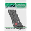 InLine Power strip, black, 4-fold, 2xSchutzkontakt + 2xEuro, 1,5m supply