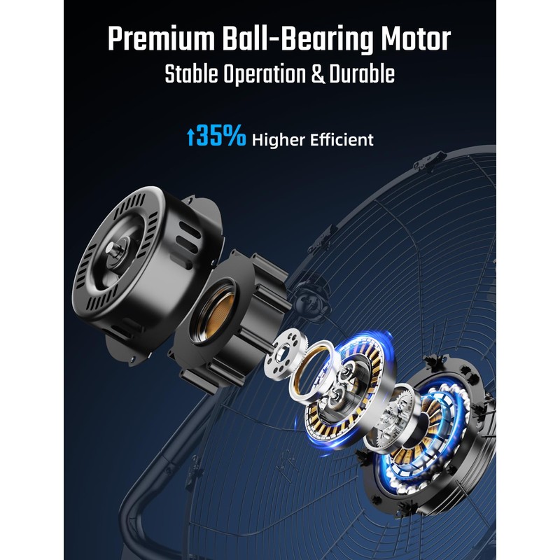Simple Deluxe 18 Inch 3-Speed High Velocity Heavy Duty Metal