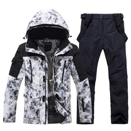 Men's Ski Suit Waterproof Snow Suits Two Piece Snowboard Jacket and Pants Set Outdoor Windproof Winter Warm Snowsuits