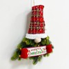 BFYDOAA 13x27in Christmas Gnome Wreath Artificial Pine Spruce Wreath with