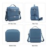 NOL Dual Compartment Insulated Lunch Bag Leakproof Cooler Tote Bag