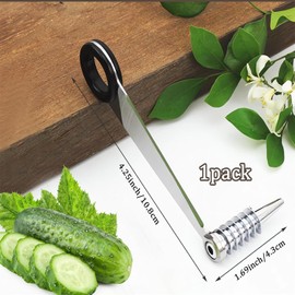 Piranha Spiral Cutter for Potatoes, Stainless Steel Spiral Cutter for Veggies Cucumber and Carrot