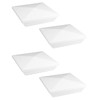 QWORK Vinyl Fence Post Cap, 4 Pack 4" x 4"
