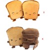 Womens Cute Toast Bread Embroidery Face Hand Warmer Winter USB