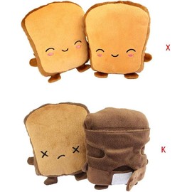 Womens Cute Toast Bread Embroidery Face Hand Warmer Winter USB Heating Gloves Warm Mittens Winter Gloves Wool Mittens For Wom
