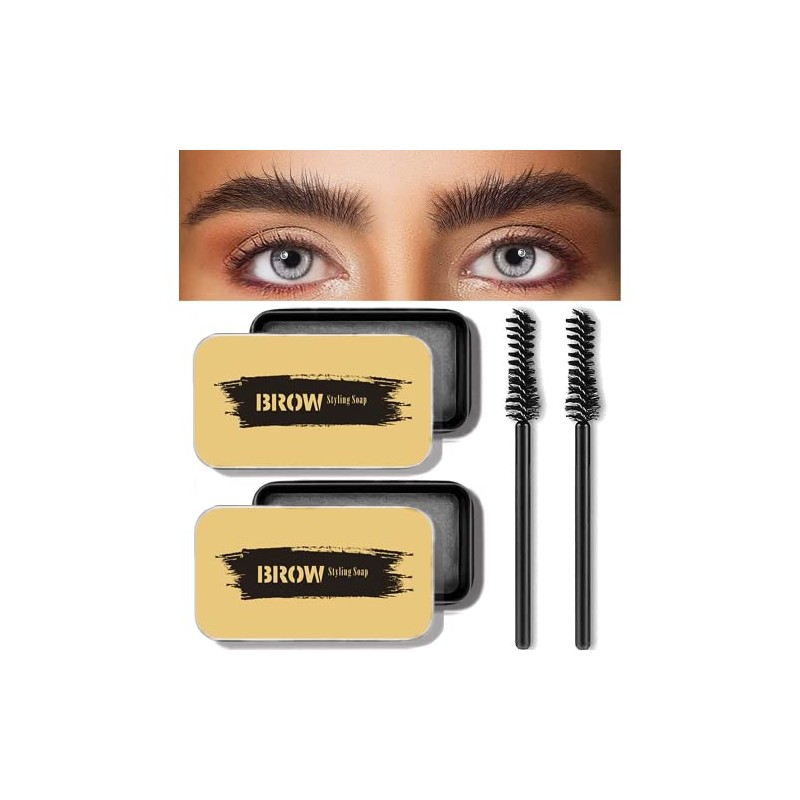 Jabón para Cejas, 2pcs Soap Brows, Eyebrow Soap Kit, Jabón