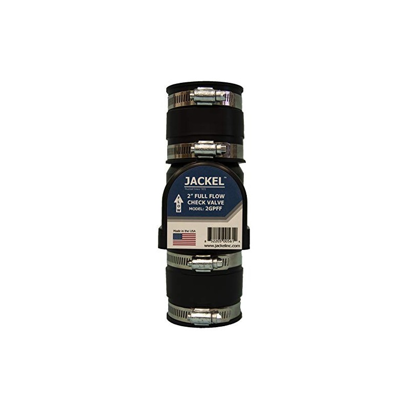 Jackel Sewage Check Valve (Model: 2GPFF) Black