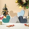 Wood Winter Heart Centerpieces for Tables - 5 Piece Blue