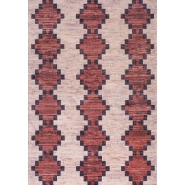 JONATHAN Y WSH123A-4 Timantii Modern Trellis Kilim Indoor Area -Rug, Farmhouse Bohemian Scandinavian Easy -Cleaning,Bedroom,Kitchen,Living Room,Non Shedding, Brown/Ivory, 4 X 6
