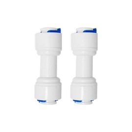 Water Inlet Pipe Connection Quick Connection Water Filter Fitting Adapter for Reverse Osmosis and Water Filter, Drinking Water Tap, Side-by-Side Fridge (1/4 to 1/4 Inch)