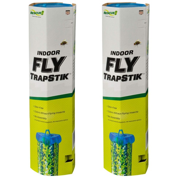 RESCUE! Fly TrapStik – Indoor Hanging Fly Trap - 2 Pack